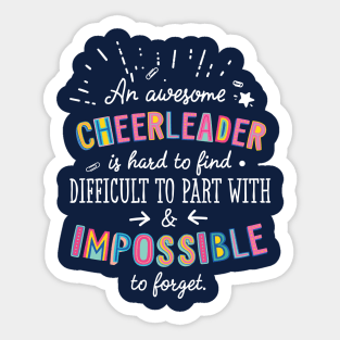 An awesome Cheerleader Gift Idea - Impossible to Forget Quote Sticker